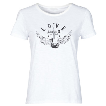tekstylia Damskie T-shirty z krótkim rękawem Ikks BS10185-11 Ecru