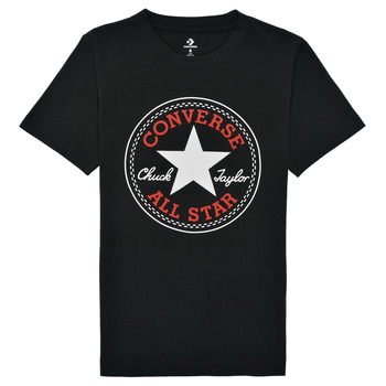 tekstylia Chłopiec T-shirty z krótkim rękawem Converse CORE CHUCK PATCH TEE Czarny