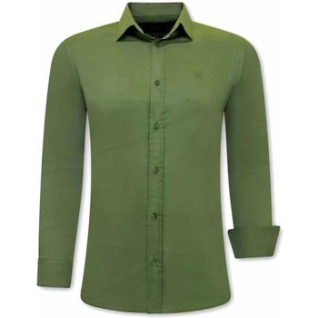 tekstylia Męskie Koszule z długim rękawem Tony Backer 115178039 Zielony