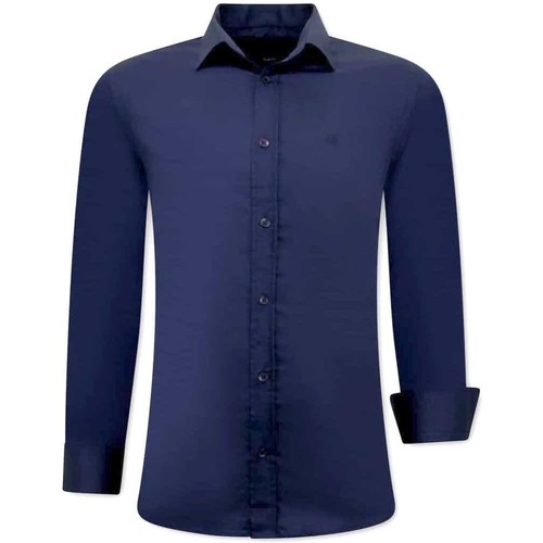 tekstylia Męskie Koszule z długim rękawem Tony Backer 115180421 Niebieski