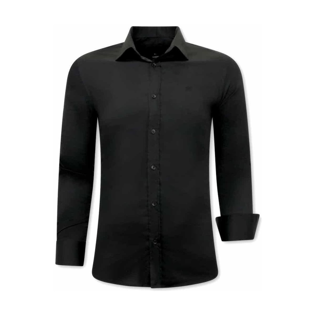 tekstylia Męskie Koszule z długim rękawem Tony Backer 115176247 Czarny