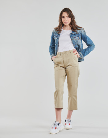 tekstylia Damskie Chinos Tommy Jeans TJW HIGH RISE STRAIGHT Beżowy