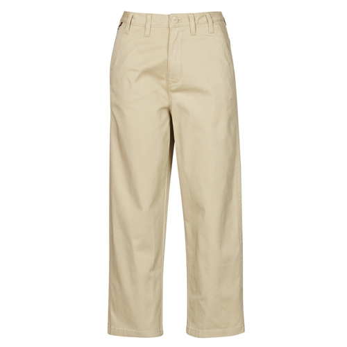tekstylia Damskie Chinos Tommy Jeans TJW HIGH RISE STRAIGHT Beżowy