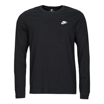 tekstylia Męskie T-shirty z długim rękawem Nike NSCLUB TEE - LS Czarny / Biały