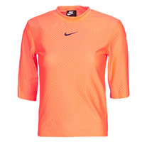 tekstylia Damskie T-shirty z krótkim rękawem Nike NSICN CLSH TOP SS MESH Pomarańczowy