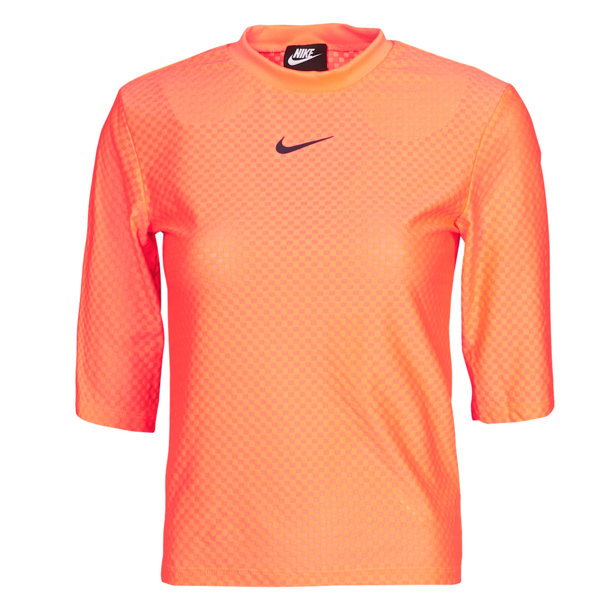 tekstylia Damskie T-shirty z krótkim rękawem Nike NSICN CLSH TOP SS MESH Pomarańczowy