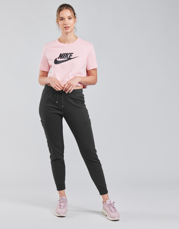 tekstylia Damskie Spodnie dresowe Nike NSAIR PANT FLC MR Czarny / Biały