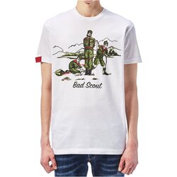 tekstylia Męskie T-shirty z krótkim rękawem Dsquared S74GD0361 Biały
