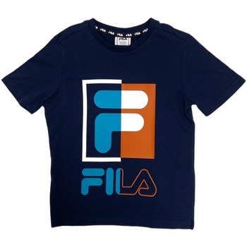tekstylia Dziecko T-shirty z krótkim rękawem Fila 688149 Niebieski