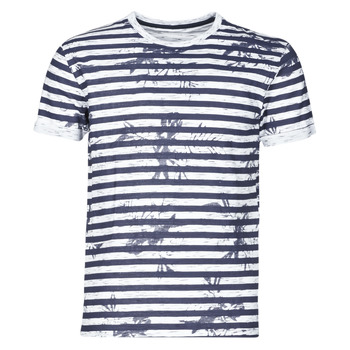 tekstylia Męskie T-shirty z krótkim rękawem Yurban OLORD Marine / Biały