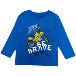 tekstylia Chłopiec T-shirty z długim rękawem Losan 025-1201AL Niebieski