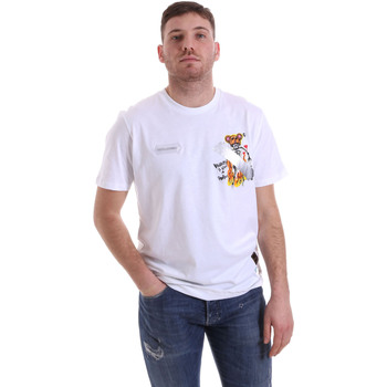 tekstylia Męskie T-shirty z krótkim rękawem Disclaimer 21EDS50512 Biały