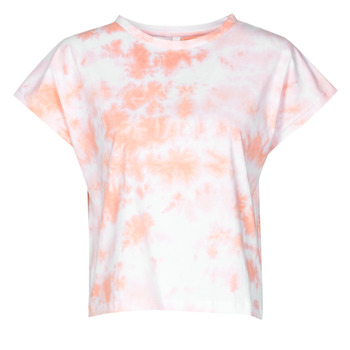 tekstylia Damskie T-shirty z krótkim rękawem Yurban ONILA Biały / Różowy