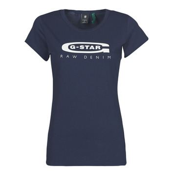 tekstylia Damskie T-shirty z krótkim rękawem G-Star Raw GRAPHIC 20 SLIM Niebieski