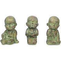 Dom Statuetki i figurki  Signes Grimalt Mały Budda Set 3 Jednostki Kaki