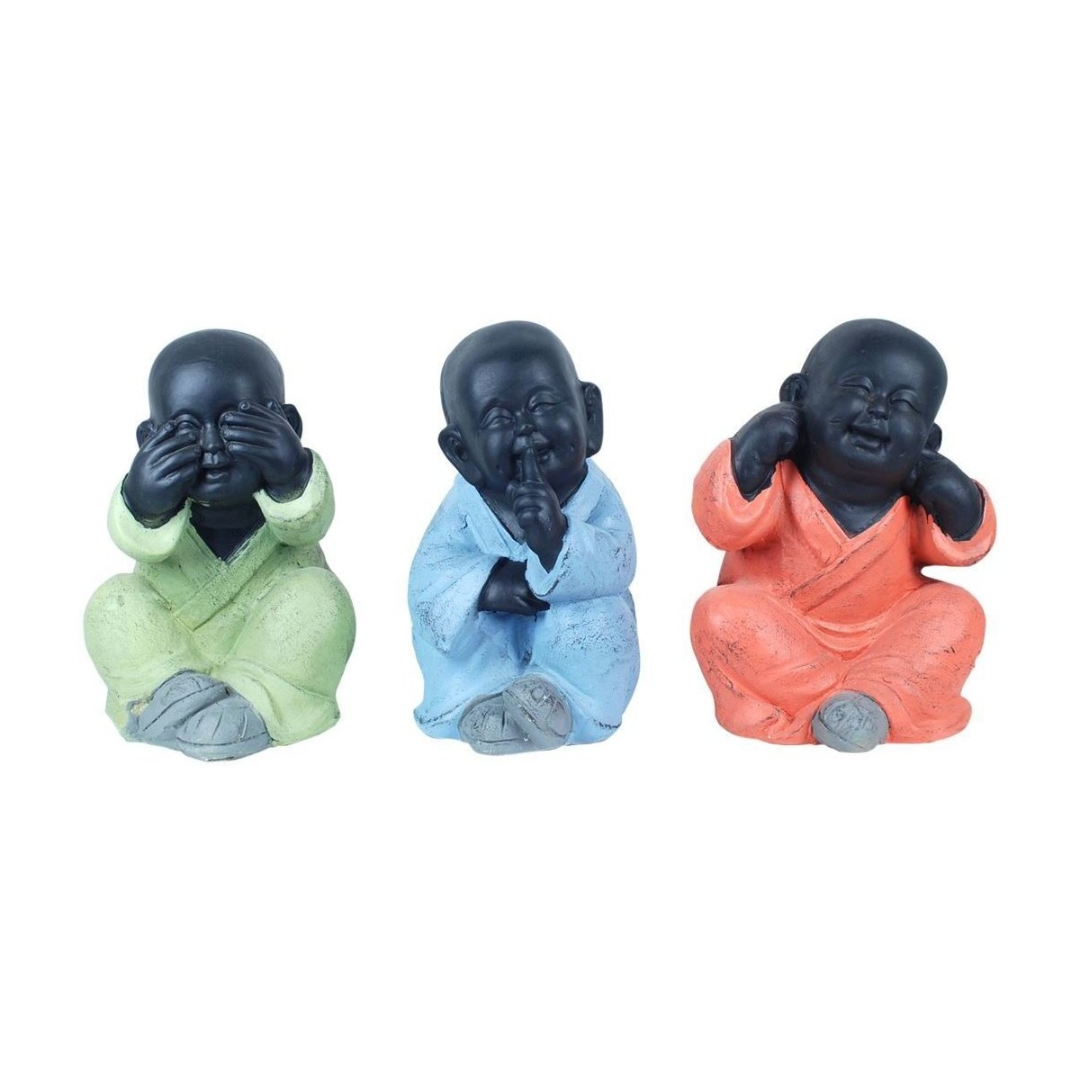Dom Statuetki i figurki  Signes Grimalt Budda Set 3 Jednostki Wielokolorowy