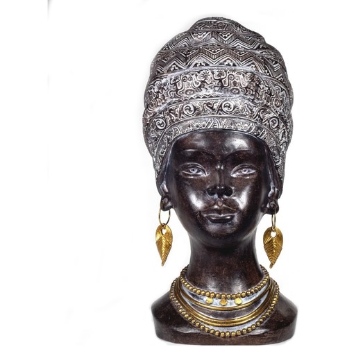 Dom Statuetki i figurki  Signes Grimalt Afrykańska Figura Głowy Czarny