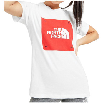 tekstylia Damskie T-shirty i Koszulki polo The North Face SS BOX Biały