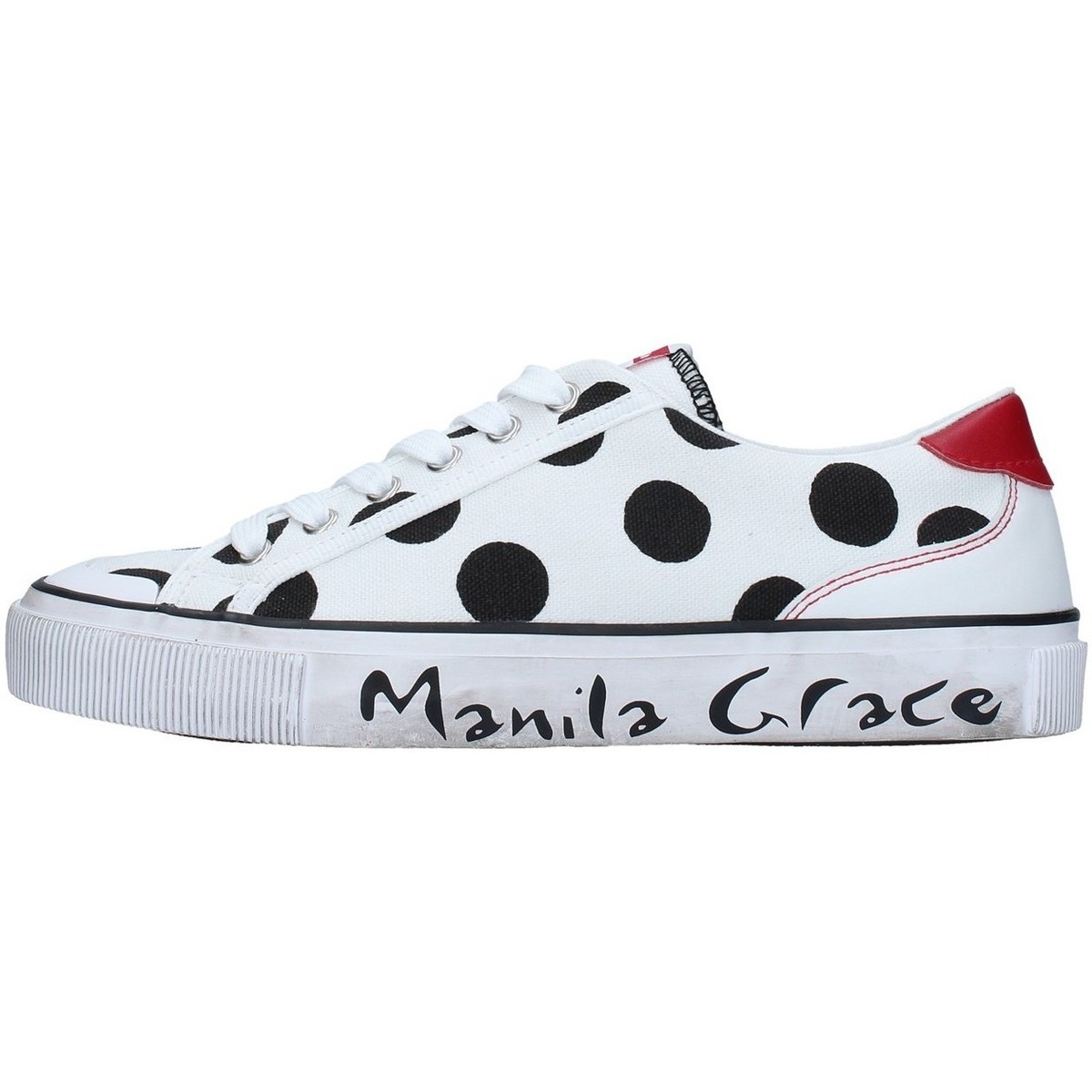 Buty Damskie Trampki niskie Manila Grace S631CP Biały