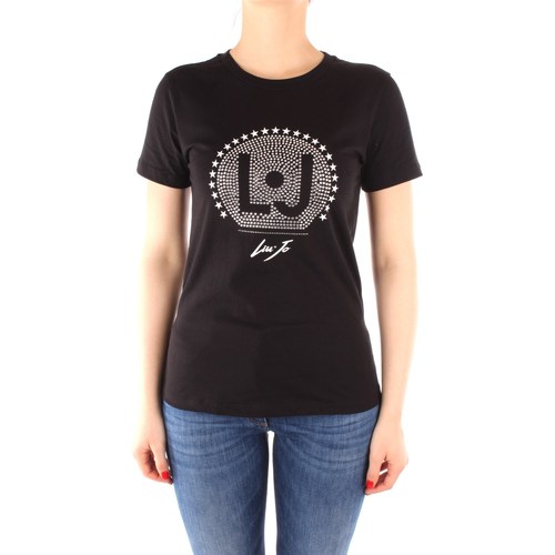 tekstylia Damskie T-shirty z krótkim rękawem Liu Jo CA0199J5884 Czarny