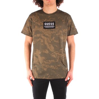 tekstylia Męskie T-shirty z krótkim rękawem Guess M1GI55 Zielony