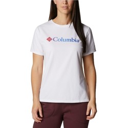 tekstylia Damskie T-shirty z krótkim rękawem Columbia Sun Trek W Graphic Tee Biały