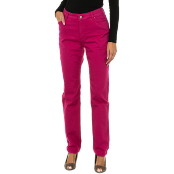 tekstylia Damskie Spodnie Armani jeans 6Y5J18-5D3IZ-1449 Różowy