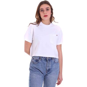 tekstylia Damskie T-shirty z krótkim rękawem Dickies DK0A4XDEWHX1 Biały