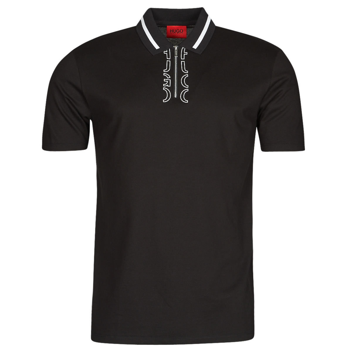 tekstylia Męskie Koszulki polo z krótkim rękawem HUGO DOLMAR Czarny / Biały