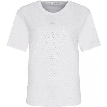 tekstylia Damskie T-shirty i Koszulki polo Guess W0BI0L K7DN0 Biały
