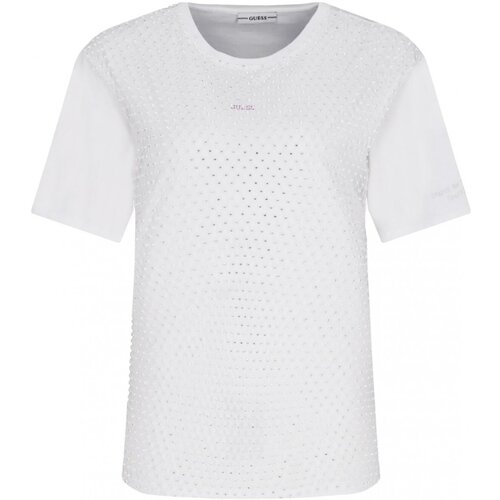 tekstylia Damskie T-shirty i Koszulki polo Guess W0BI0L K7DN0 Biały
