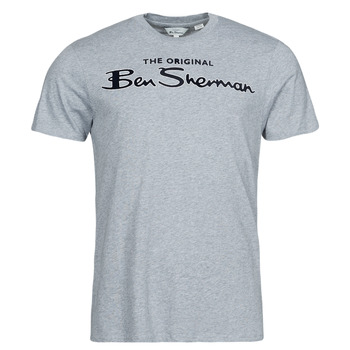 tekstylia Męskie T-shirty z krótkim rękawem Ben Sherman SIGNATURE FLOCK TEE Szary