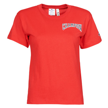 tekstylia Damskie T-shirty z krótkim rękawem Champion CREWNECK T SHIRT Czerwony