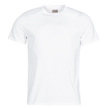 tekstylia Męskie T-shirty z krótkim rękawem Guess ES SS PIMA EMB LOGO CREW Biały