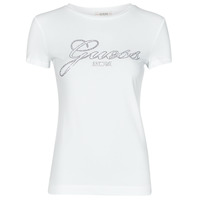 tekstylia Damskie T-shirty z krótkim rękawem Guess SS CN SELINA TEE Biały