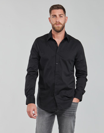 tekstylia Męskie Koszule z długim rękawem Guess LS SUNSET SHIRT Czarny
