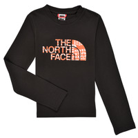 tekstylia Chłopiec T-shirty z długim rękawem The North Face EASY TEE LS Czarny