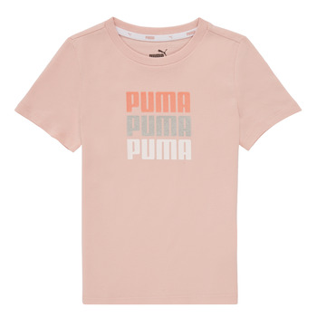 tekstylia Dziewczynka T-shirty z krótkim rękawem Puma ALPHA TEE Różowy