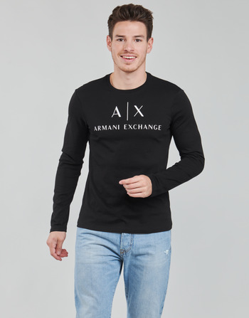tekstylia Męskie T-shirty z długim rękawem Armani Exchange 8NZTCH Czarny