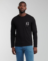 tekstylia Męskie T-shirty z długim rękawem Armani Exchange 8NZTPL Czarny