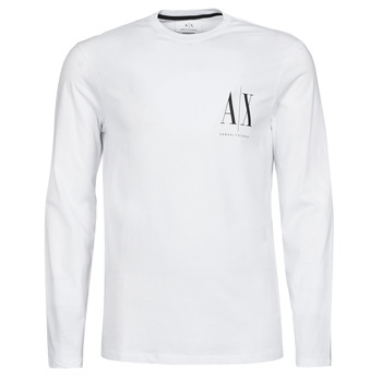 tekstylia Męskie T-shirty z długim rękawem Armani Exchange 8NZTPL Biały