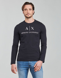 tekstylia Męskie T-shirty z długim rękawem Armani Exchange 8NZTCH Marine