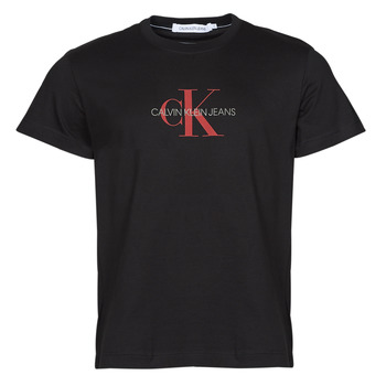 tekstylia Męskie T-shirty z krótkim rękawem Calvin Klein Jeans ARCHIVAL MONOGRAM FLOCK TEE Czarny