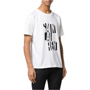 tekstylia Męskie T-shirty z krótkim rękawem Yves Saint Laurent BMK577121 Biały