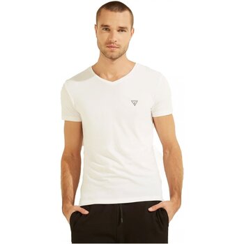 tekstylia Męskie T-shirty z krótkim rękawem Guess U97M01 JR003 Biały