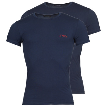 tekstylia Męskie T-shirty z krótkim rękawem Emporio Armani MONOGRAM X2 Marine
