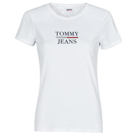 tekstylia Damskie T-shirty z krótkim rękawem Tommy Jeans TJW SKINNY ESSENTIAL TOMMY T SS Biały