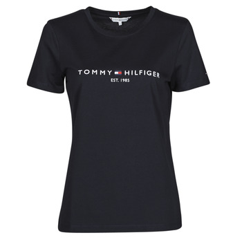 tekstylia Damskie T-shirty z krótkim rękawem Tommy Hilfiger HERITAGE HILFIGER CNK RG TEE Marine