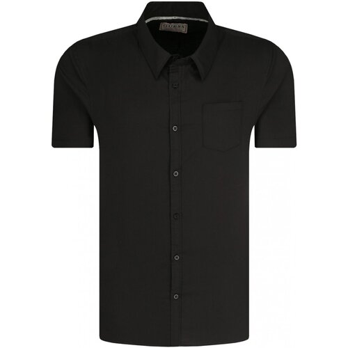 tekstylia Męskie Koszule z długim rękawem Guess M1GH21 W7ZK1 Czarny