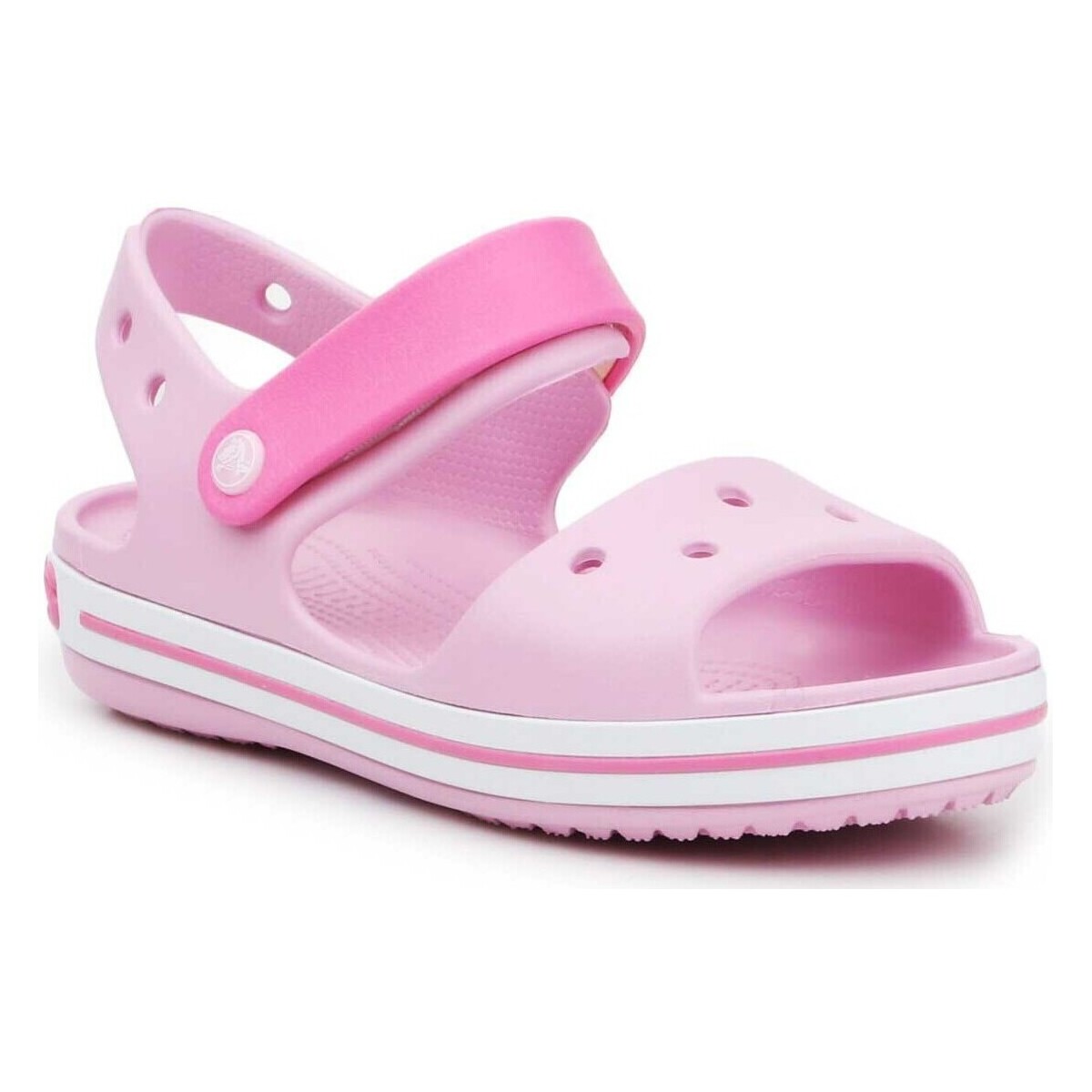 Buty Dziewczynka Sandały Crocs Crocband Sandal Kids12856-6GD Różowy